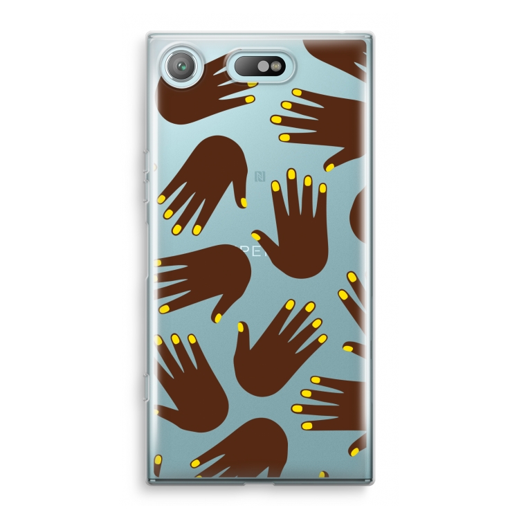 Hands dark: Sony Xperia XZ1 Compact Transparant Hoesje