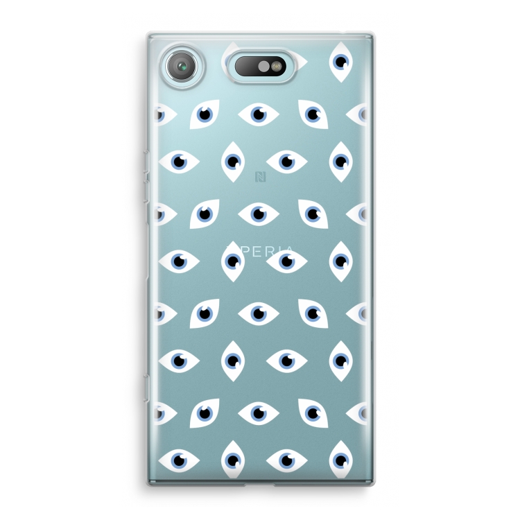 Eyes pattern: Sony Xperia XZ1 Compact Transparant Hoesje