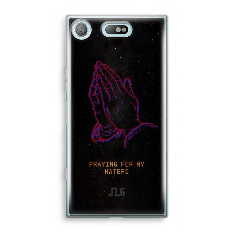 Praying For My Haters: Sony Xperia XZ1 Compact Transparant Hoesje