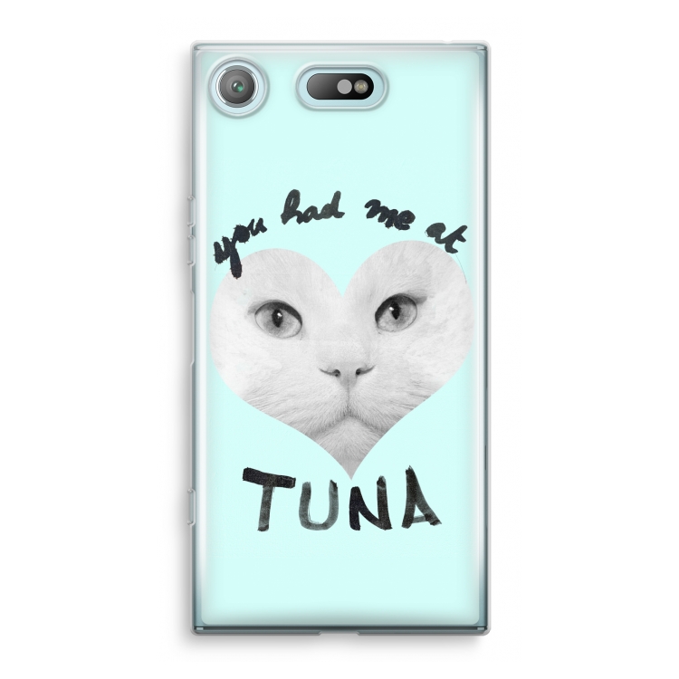 You had me at tuna: Sony Xperia XZ1 Compact Transparant Hoesje