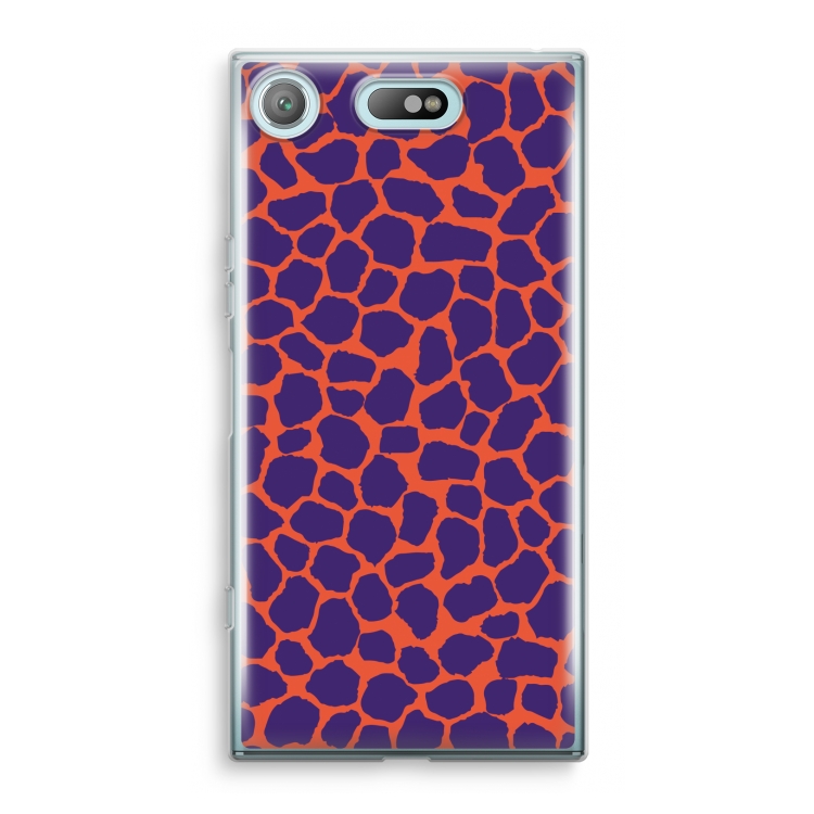Purple Giraffe: Sony Xperia XZ1 Compact Transparant Hoesje