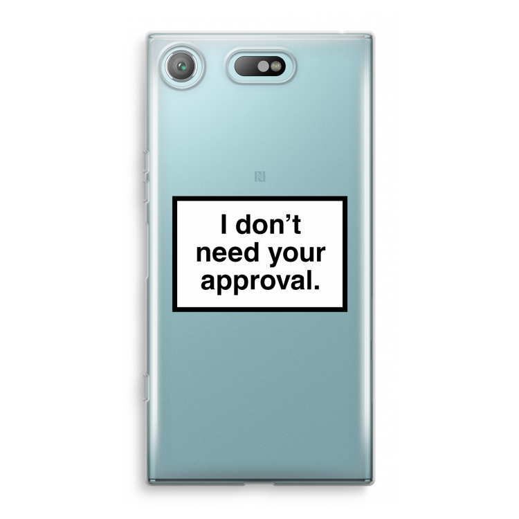 Don't need approval: Sony Xperia XZ1 Compact Transparant Hoesje