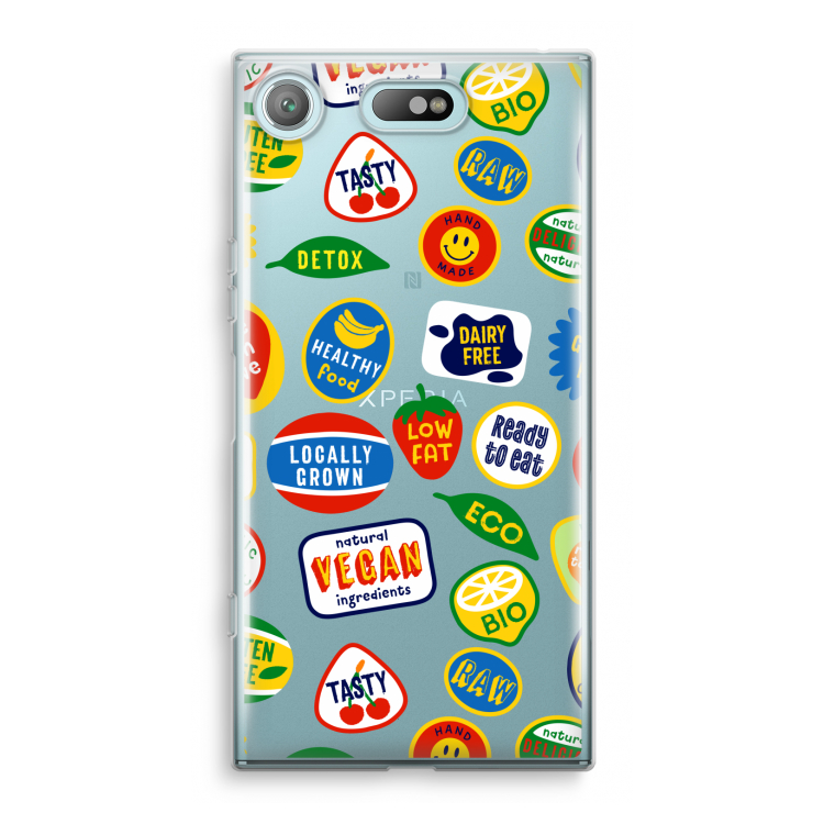 Fruitsticker: Sony Xperia XZ1 Compact Transparant Hoesje