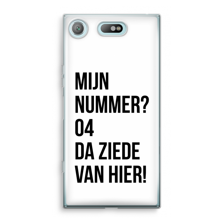 Da ziede van hier: Sony Xperia XZ1 Compact Transparant Hoesje