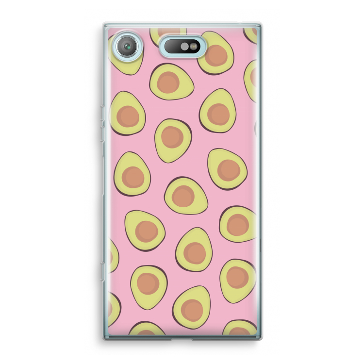 Dancing avocados: Sony Xperia XZ1 Compact Transparant Hoesje