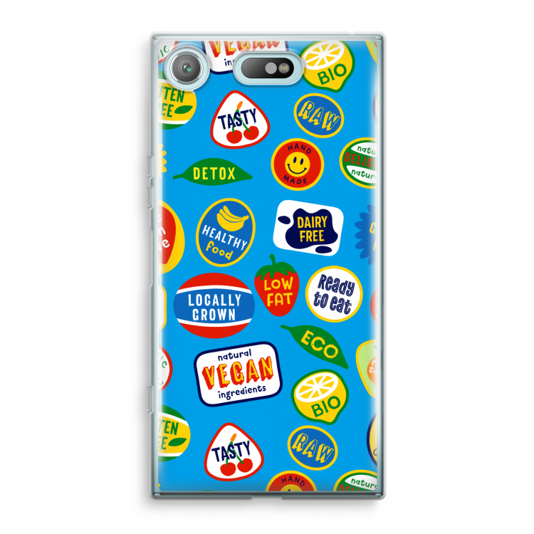 Fruitsticker: Sony Xperia XZ1 Compact Transparant Hoesje