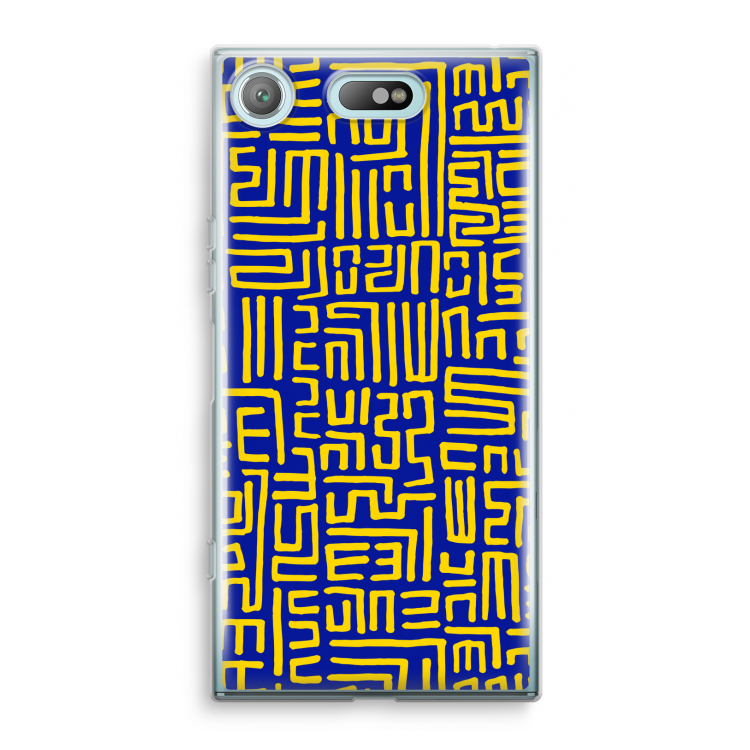 Majorelle Blue Print: Sony Xperia XZ1 Compact Transparant Hoesje