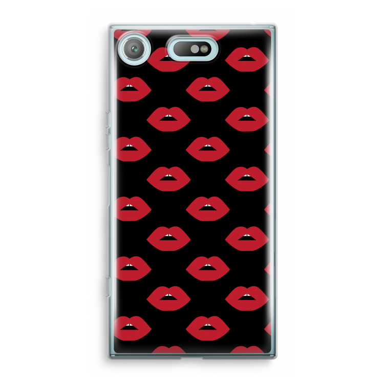 Lips: Sony Xperia XZ1 Compact Transparant Hoesje