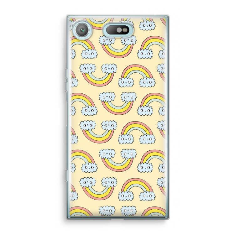 Regenboog: Sony Xperia XZ1 Compact Transparant Hoesje