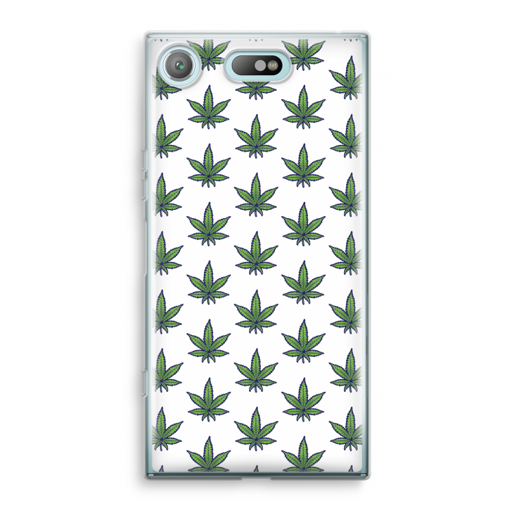 Weed: Sony Xperia XZ1 Compact Transparant Hoesje