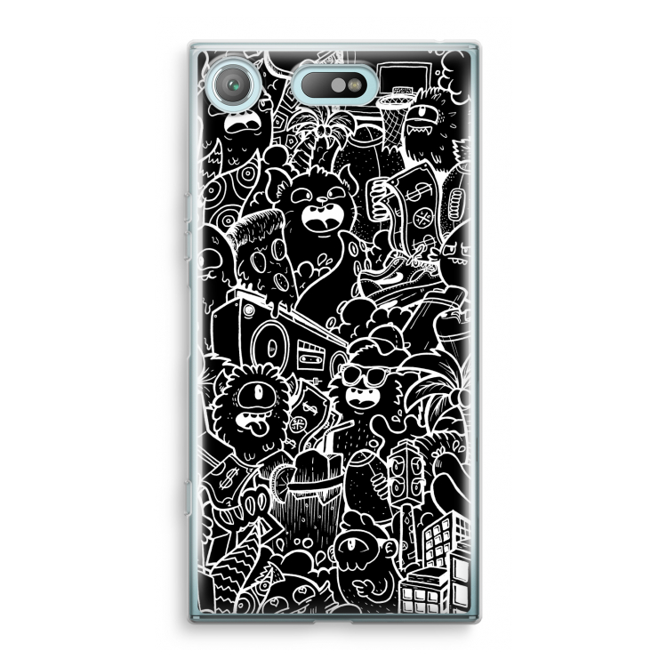 Vexx Black City : Sony Xperia XZ1 Compact Transparant Hoesje