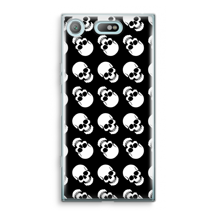 Musketon Skulls: Sony Xperia XZ1 Compact Transparant Hoesje