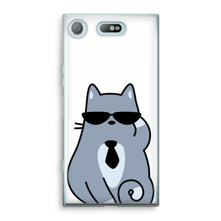 Cool cat: Sony Xperia XZ1 Compact Transparant Hoesje