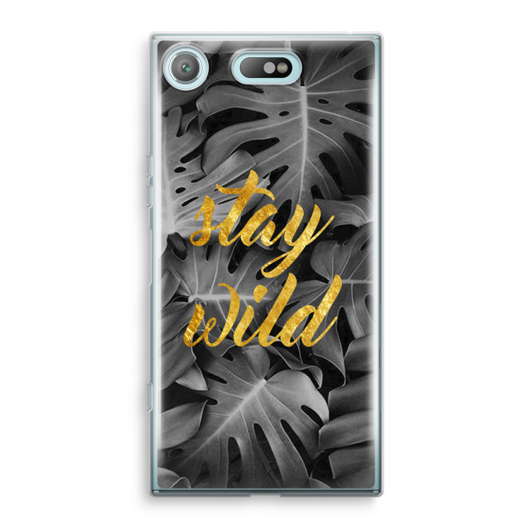 Stay wild: Sony Xperia XZ1 Compact Transparant Hoesje