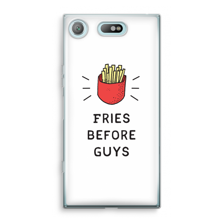 Fries before guys: Sony Xperia XZ1 Compact Transparant Hoesje