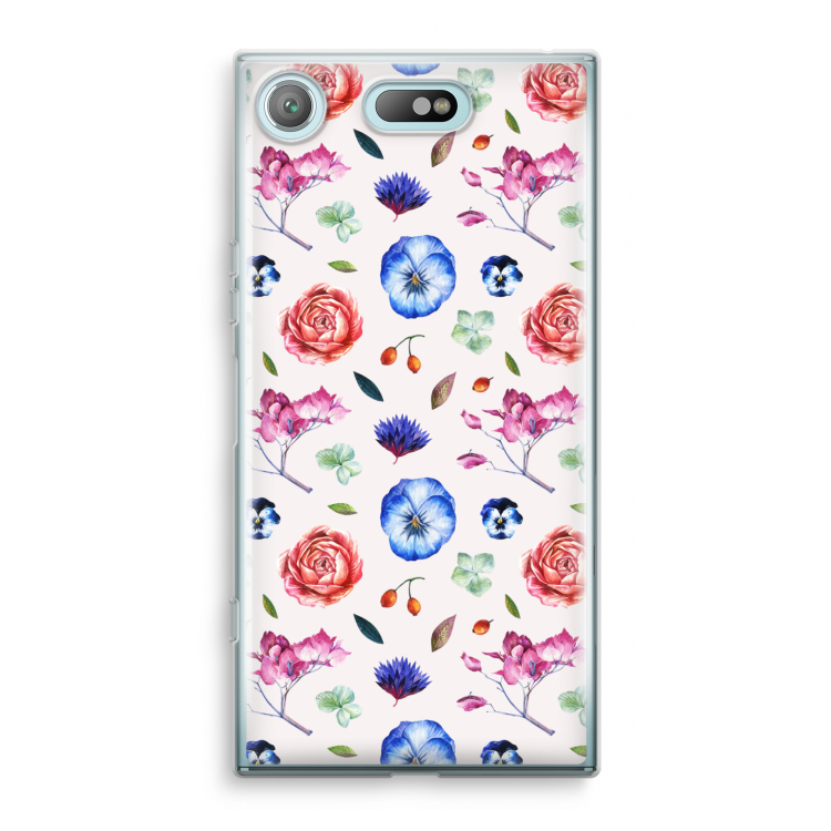 Bloemetjes: Sony Xperia XZ1 Compact Transparant Hoesje