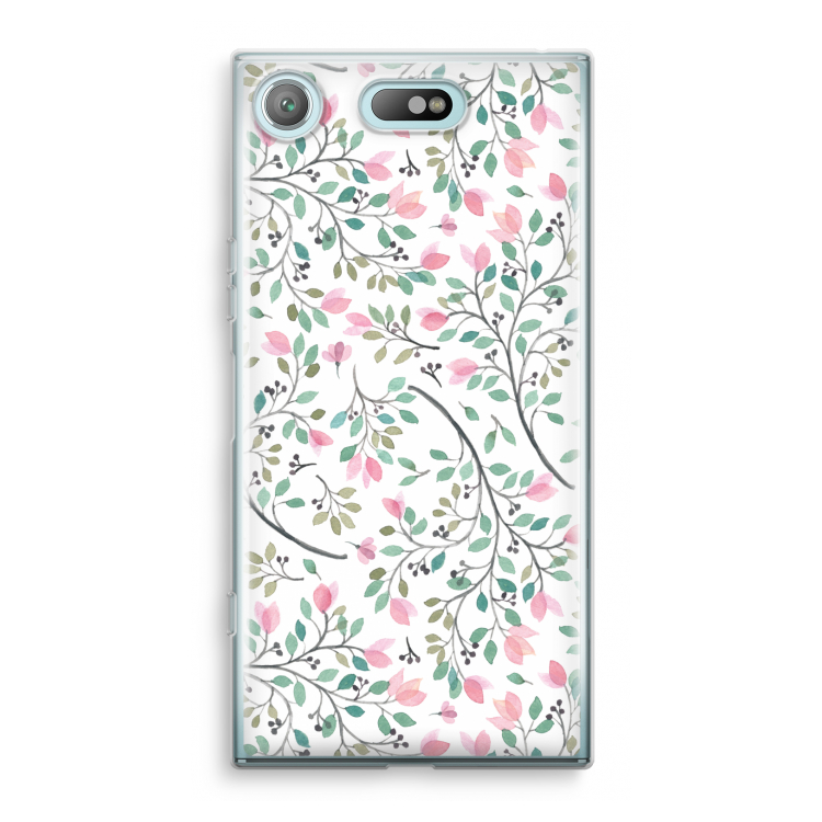 Sierlijke bloemen: Sony Xperia XZ1 Compact Transparant Hoesje