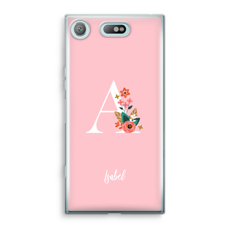 Pink Bouquet: Sony Xperia XZ1 Compact Transparant Hoesje