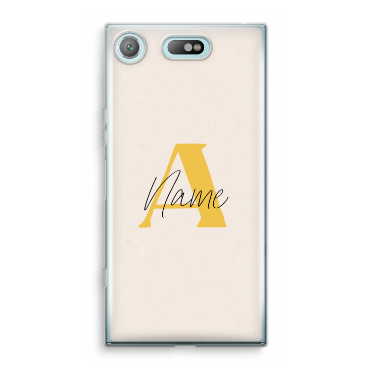 Amber Script: Sony Xperia XZ1 Compact Transparant Hoesje