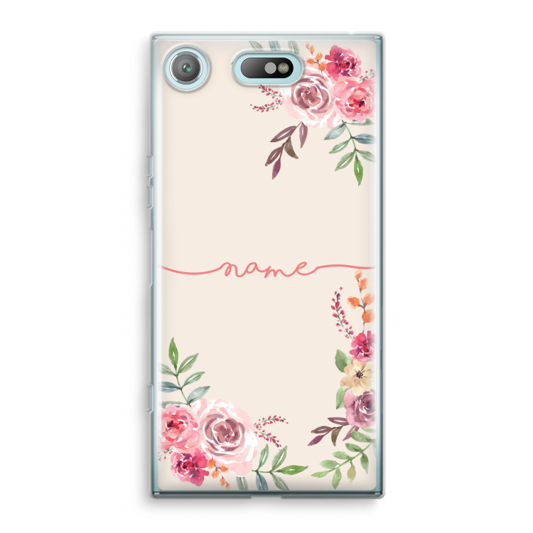 Rozen: Sony Xperia XZ1 Compact Transparant Hoesje
