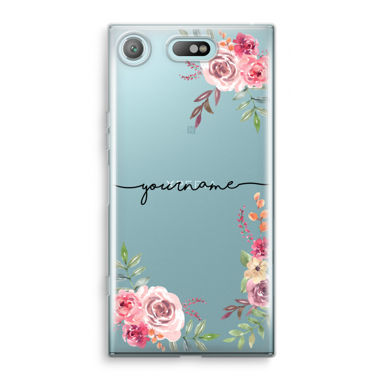 Rozen: Sony Xperia XZ1 Compact Transparant Hoesje