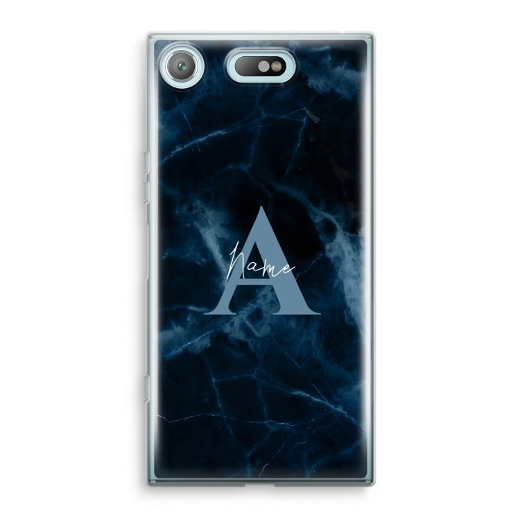 Midnight Marble: Sony Xperia XZ1 Compact Transparant Hoesje