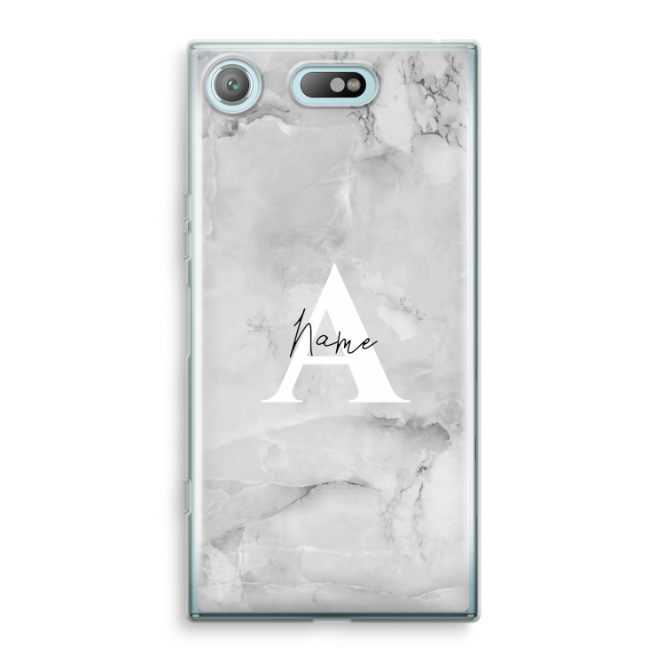 Ivory Marble: Sony Xperia XZ1 Compact Transparant Hoesje