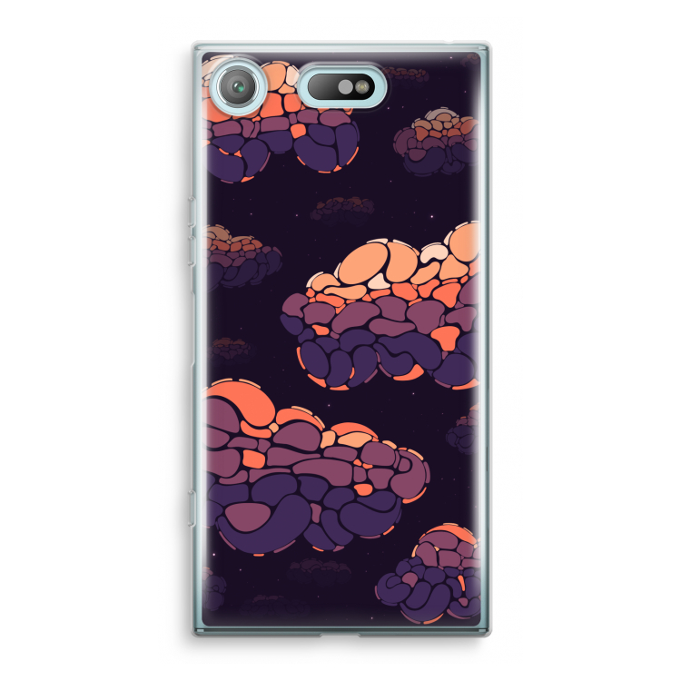Patroon Wolken: Sony Xperia XZ1 Compact Transparant Hoesje