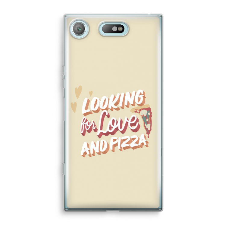 Pizza is the answer: Sony Xperia XZ1 Compact Transparant Hoesje