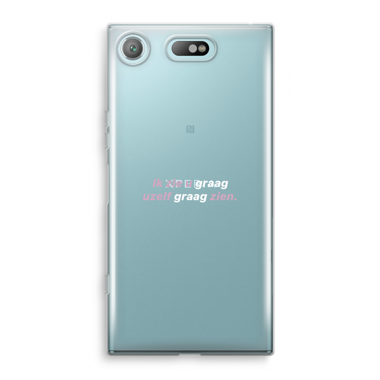 uzelf graag zien: Sony Xperia XZ1 Compact Transparant Hoesje