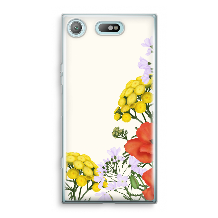 Wilde bloemen: Sony Xperia XZ1 Compact Transparant Hoesje