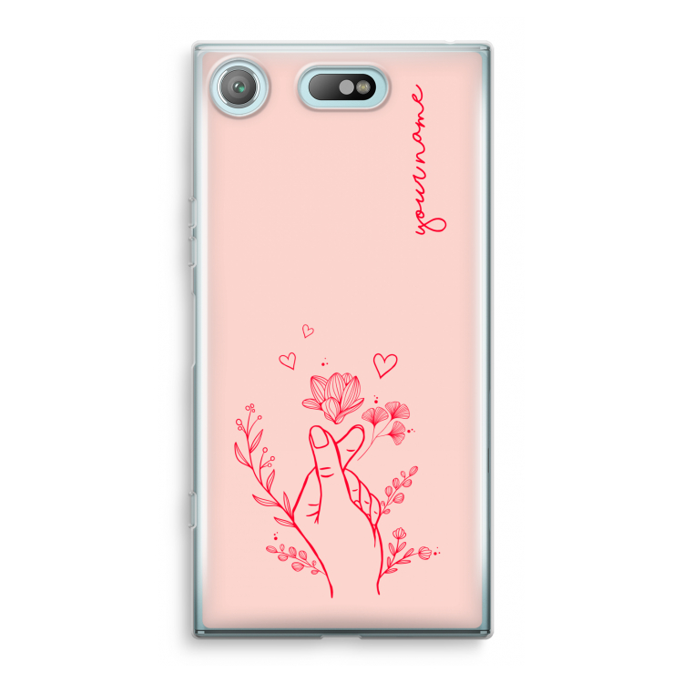 Giving Flowers: Sony Xperia XZ1 Compact Transparant Hoesje
