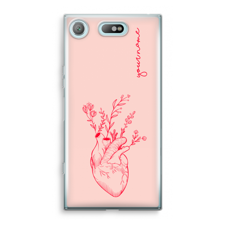 Blooming Heart: Sony Xperia XZ1 Compact Transparant Hoesje