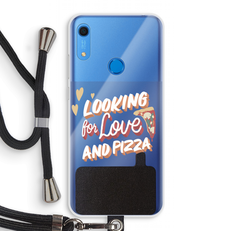 Pizza is the answer: Huawei Y6s Transparant Hoesje met koord
