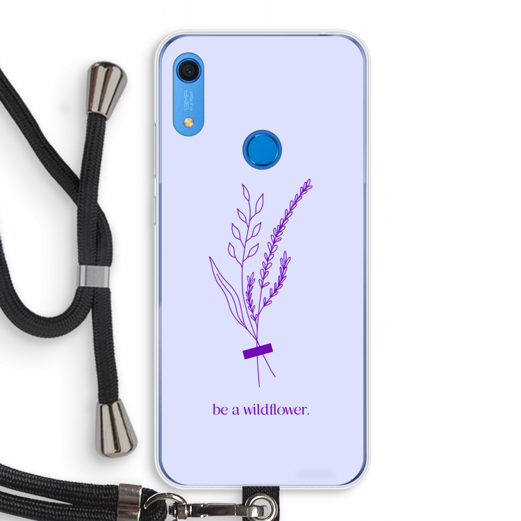Be a wildflower: Huawei Y6s Transparant Hoesje met koord