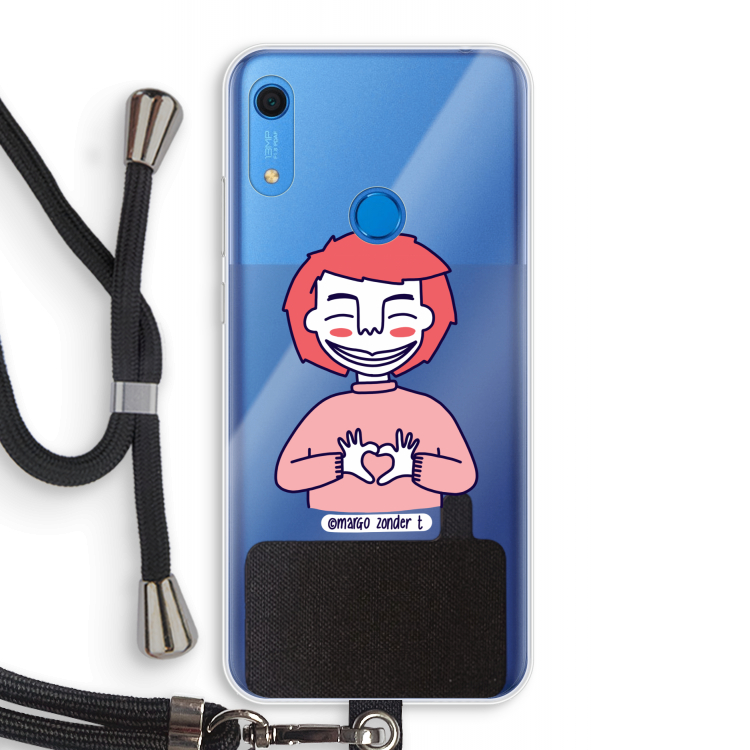 Hartje: Huawei Y6s Transparant Hoesje met koord