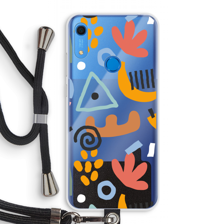 Abstract: Huawei Y6s Transparant Hoesje met koord