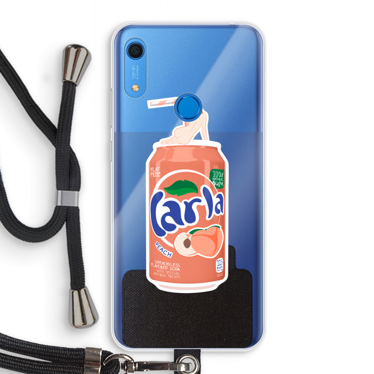 S(peach)less: Huawei Y6s Transparant Hoesje met koord