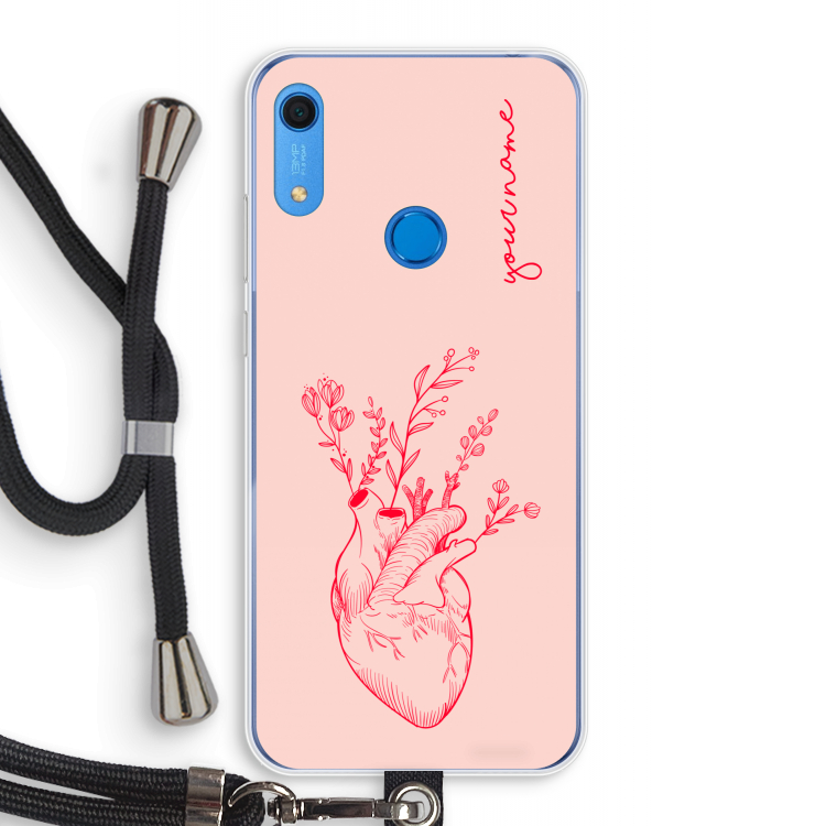 Blooming Heart: Huawei Y6s Transparant Hoesje met koord