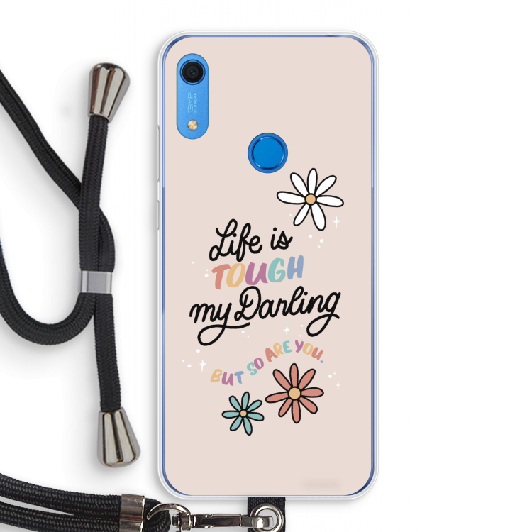 Tough Life: Huawei Y6s Transparant Hoesje met koord