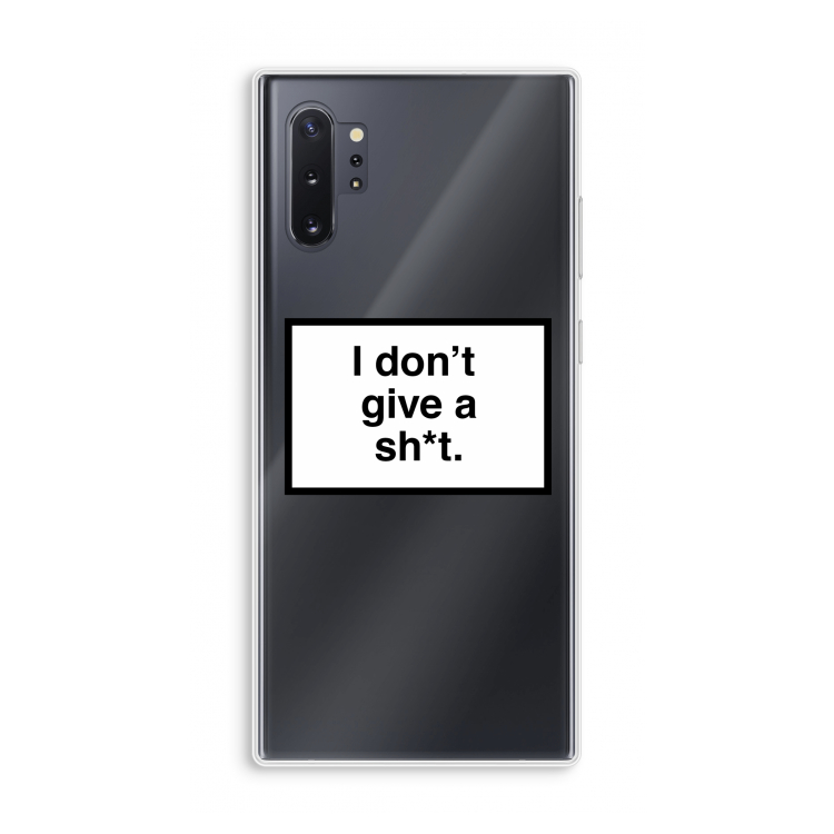 Don't give a shit: Samsung Galaxy Note 10 Plus Transparant Hoesje
