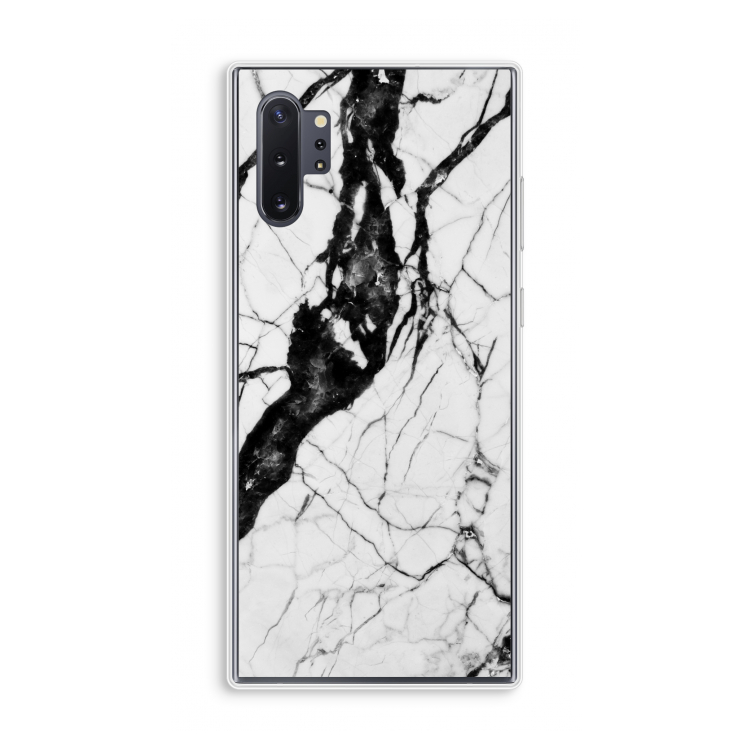 Witte marmer 2: Samsung Galaxy Note 10 Plus Transparant Hoesje