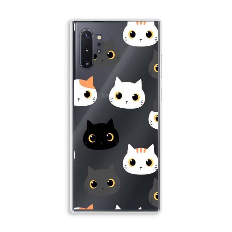 Katten: Samsung Galaxy Note 10 Plus Transparant Hoesje
