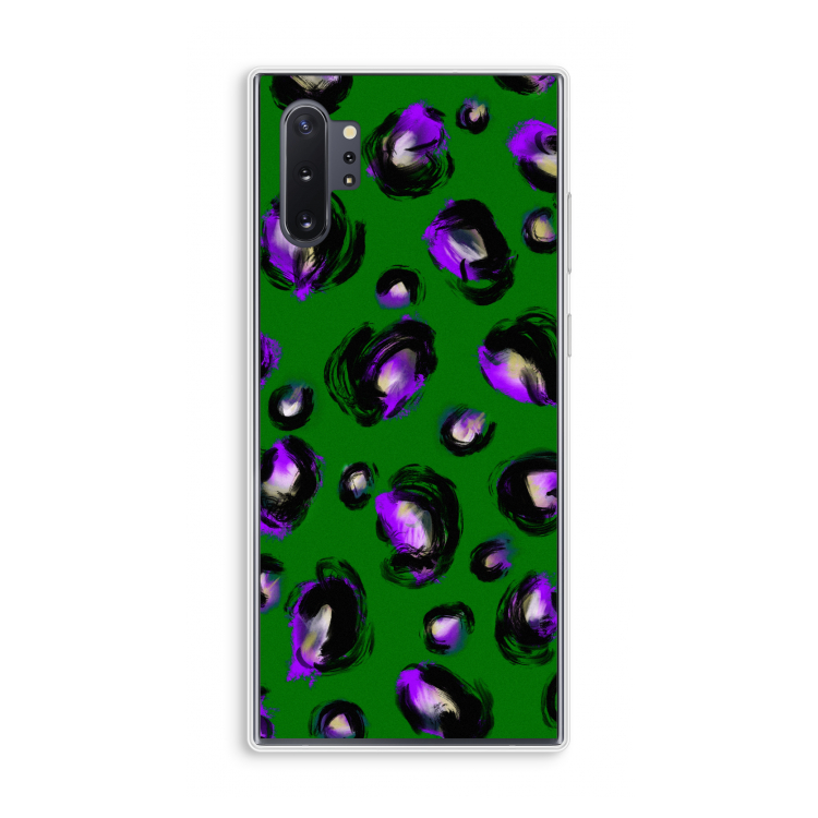 Green Cheetah: Samsung Galaxy Note 10 Plus Transparant Hoesje
