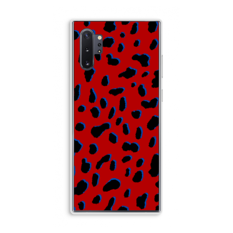 Red Leopard: Samsung Galaxy Note 10 Plus Transparant Hoesje