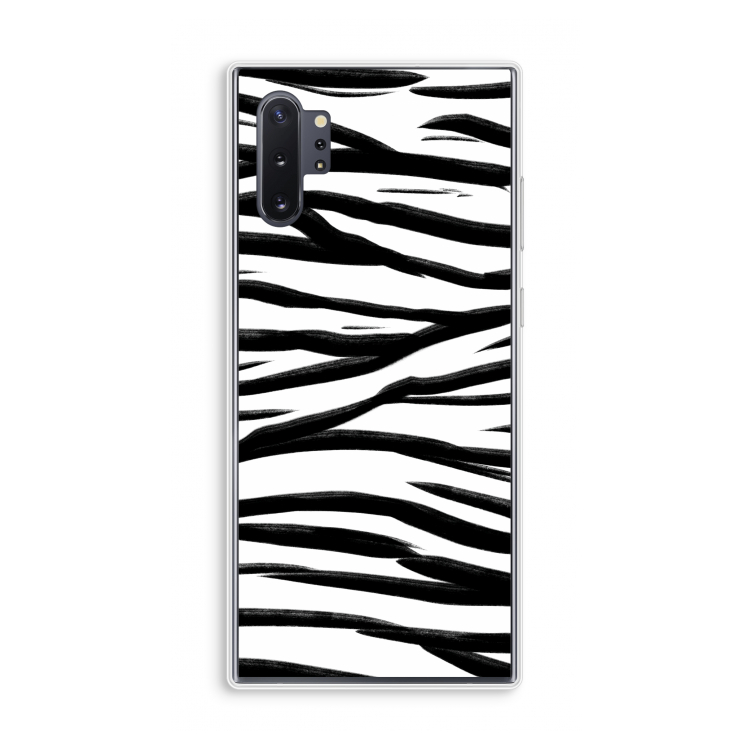 Zebra pattern: Samsung Galaxy Note 10 Plus Transparant Hoesje