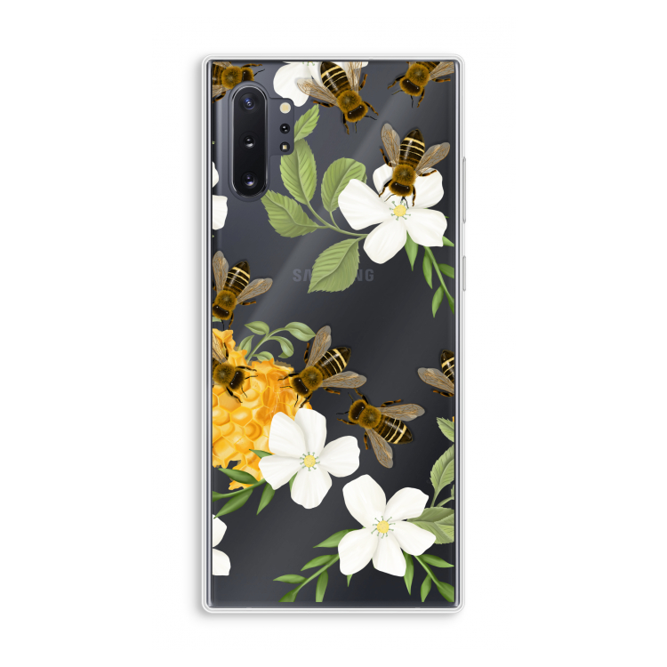 No flowers without bees: Samsung Galaxy Note 10 Plus Transparant Hoesje