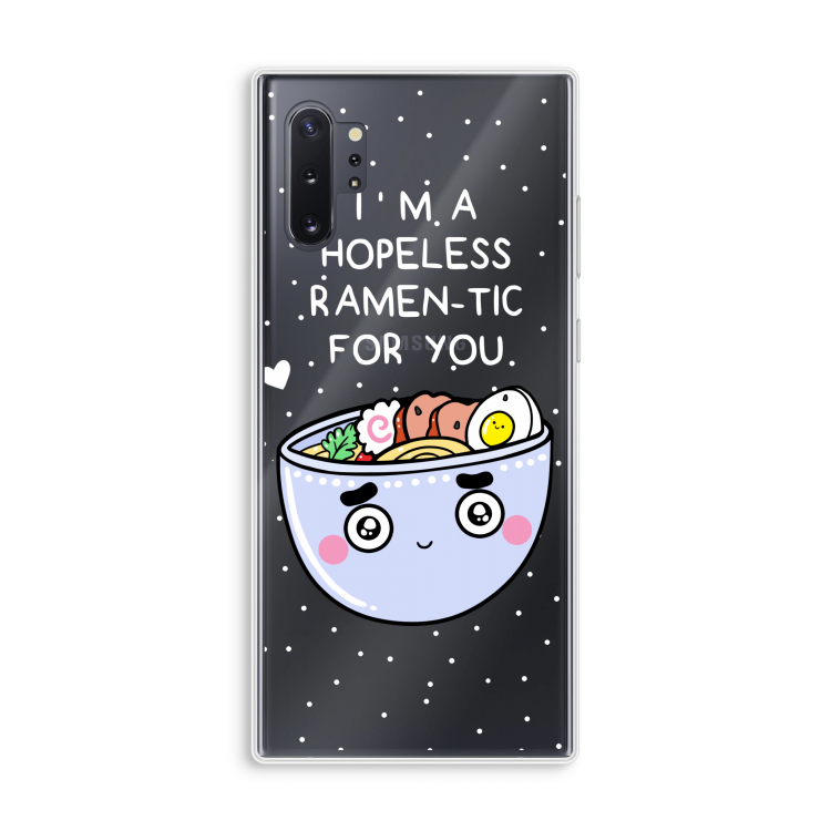 I'm A Hopeless Ramen-Tic For You: Samsung Galaxy Note 10 Plus Transparant Hoesje
