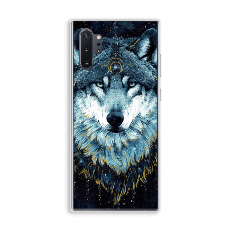 Darkness Wolf: Samsung Galaxy Note 10 Plus Transparant Hoesje