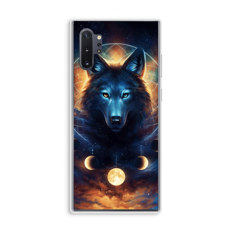 Wolf Dreamcatcher: Samsung Galaxy Note 10 Plus Transparant Hoesje